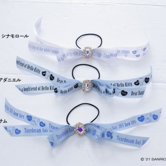 RoseMarie Seoir x Sanrio Tuxedo Sam princess bijou ribbon hair tie - Picture 7 of 8